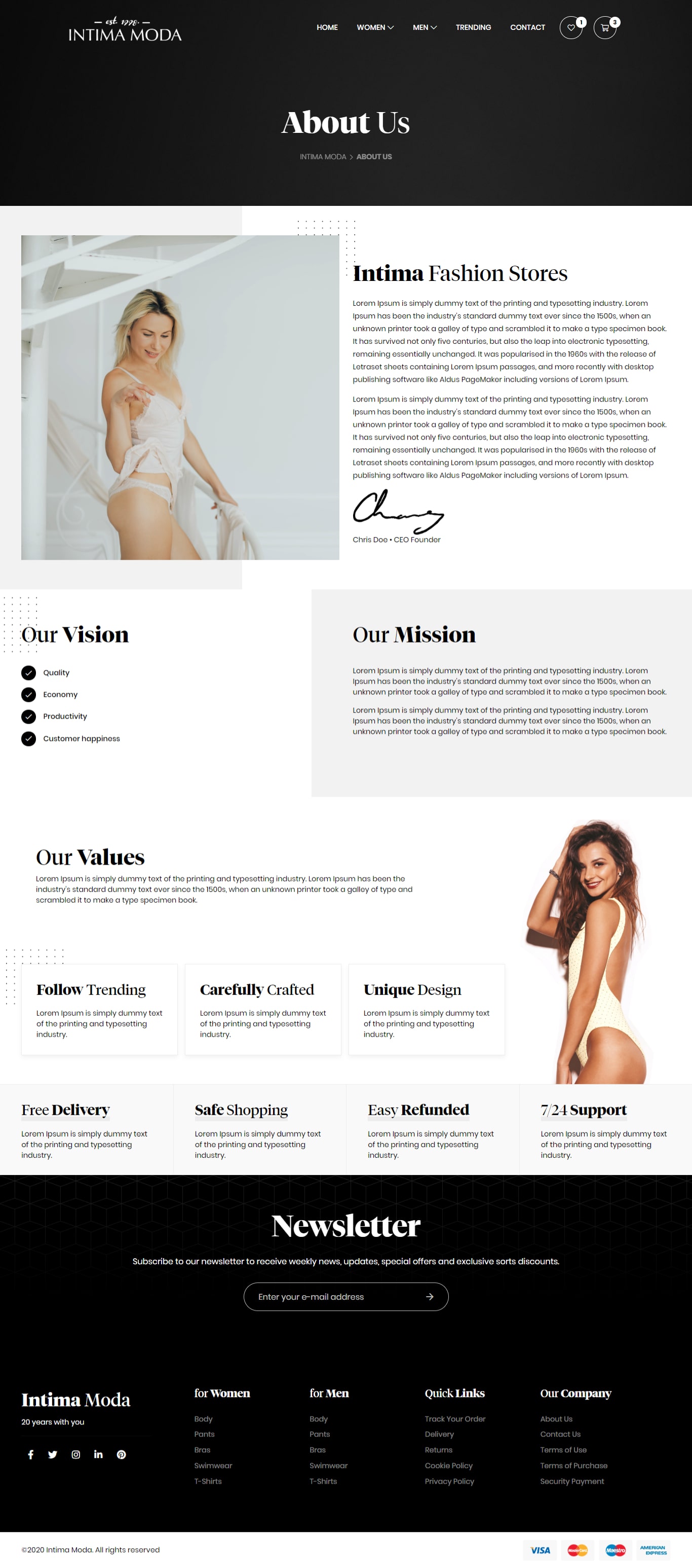 Web-Design von denizozturk für Intima moda d.o.o. | Design #25039353