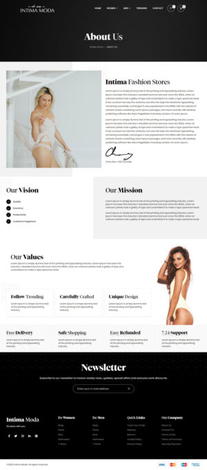 Web Design by denizozturk for Intima moda d.o.o. | Design: #25039353