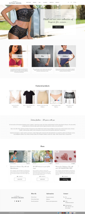 Web Design by Prab for Intima moda d.o.o. | Design: #25129139