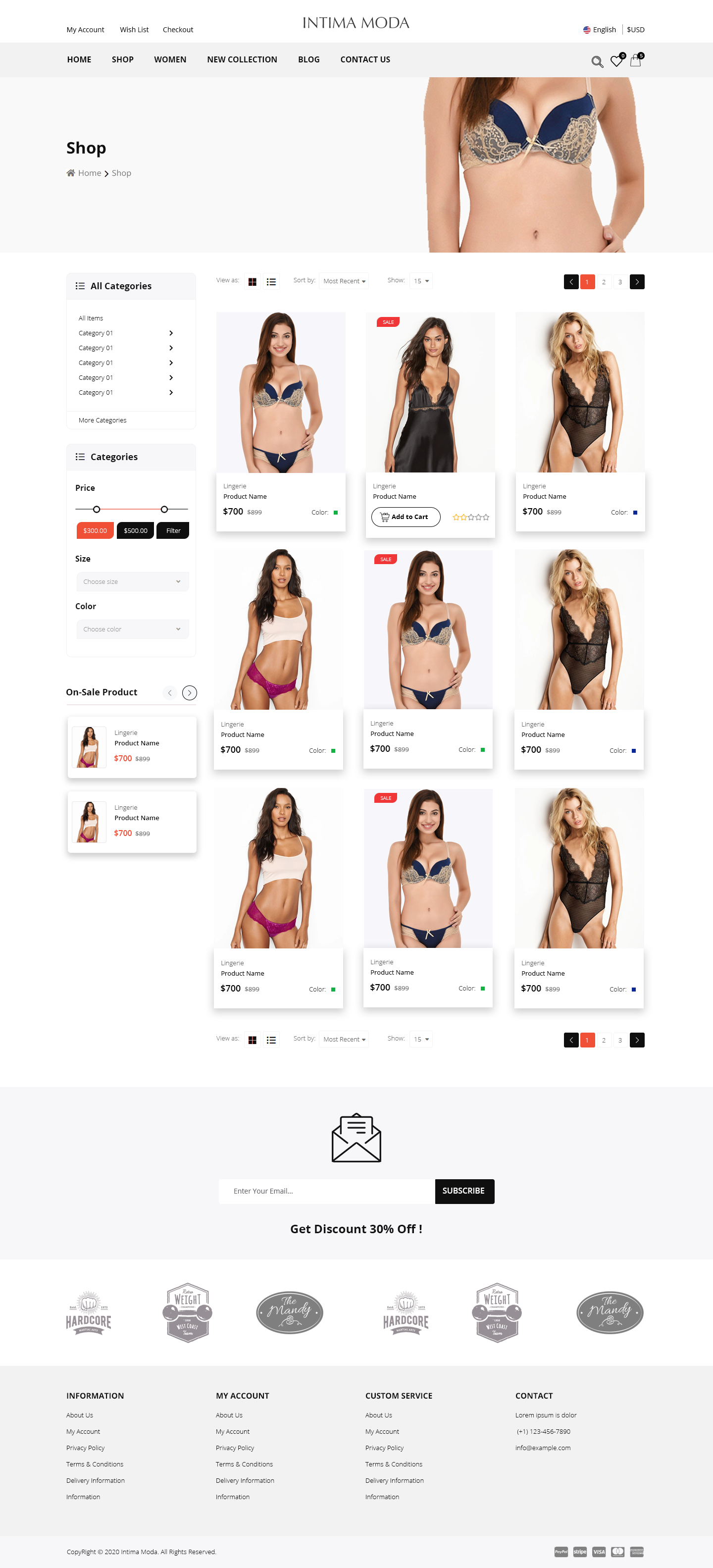 Web Design by Robook for Intima moda d.o.o. | Design #25173702