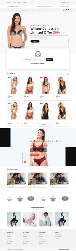 Web Design by Robook for Intima moda d.o.o. | Design: #25173810