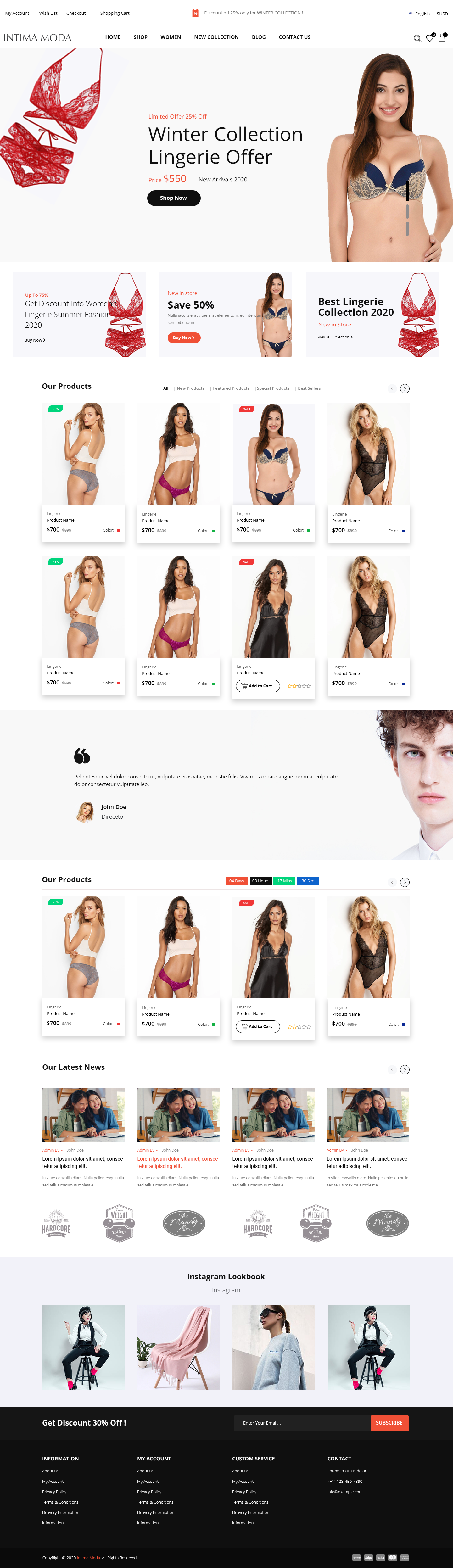 Web-Design von Robook für Intima moda d.o.o. | Design #25173817