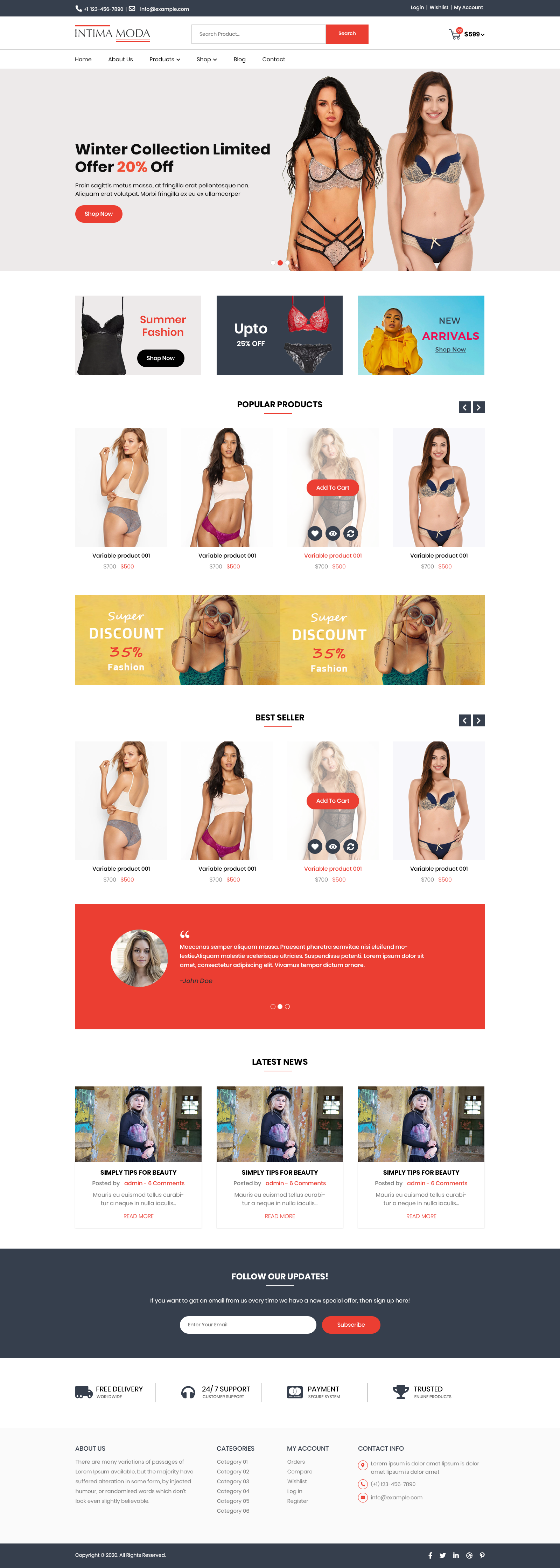 Web Design by Robook for Intima moda d.o.o. | Design #25216845