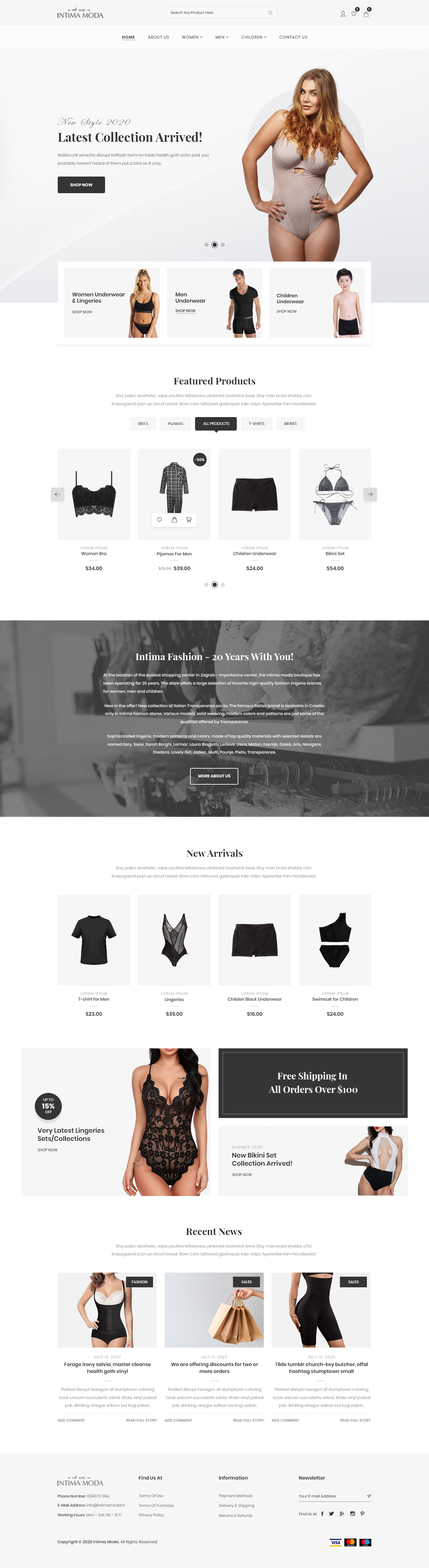 Web-Design von PP² für Intima moda d.o.o. | Design #24973758