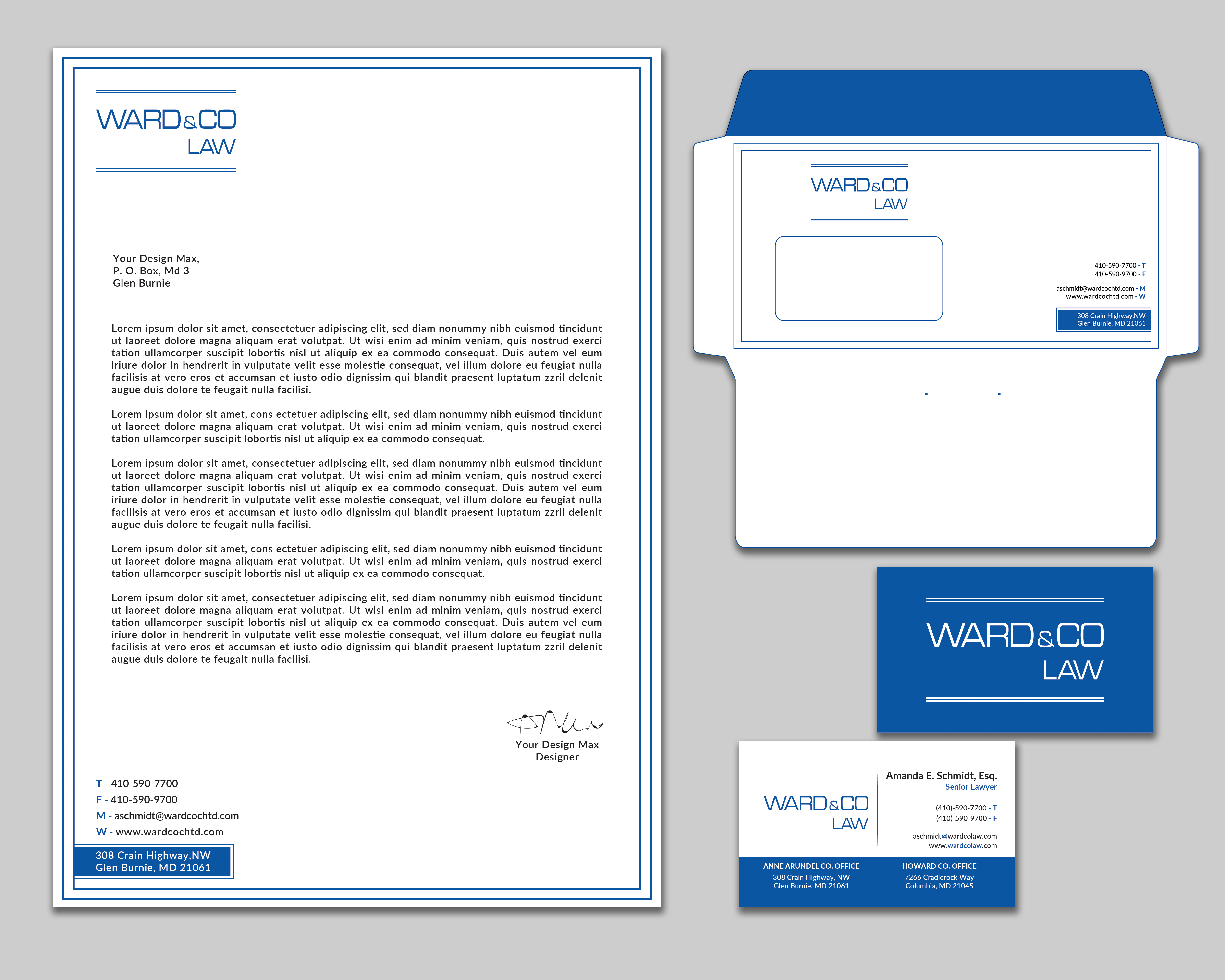 Stationery Design by Your_Design for Ward & Co Law | Design #25022921