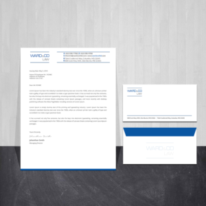 Design de Papeterie par Creations Box 2015 pour Ward & Co Law | Design #24971241