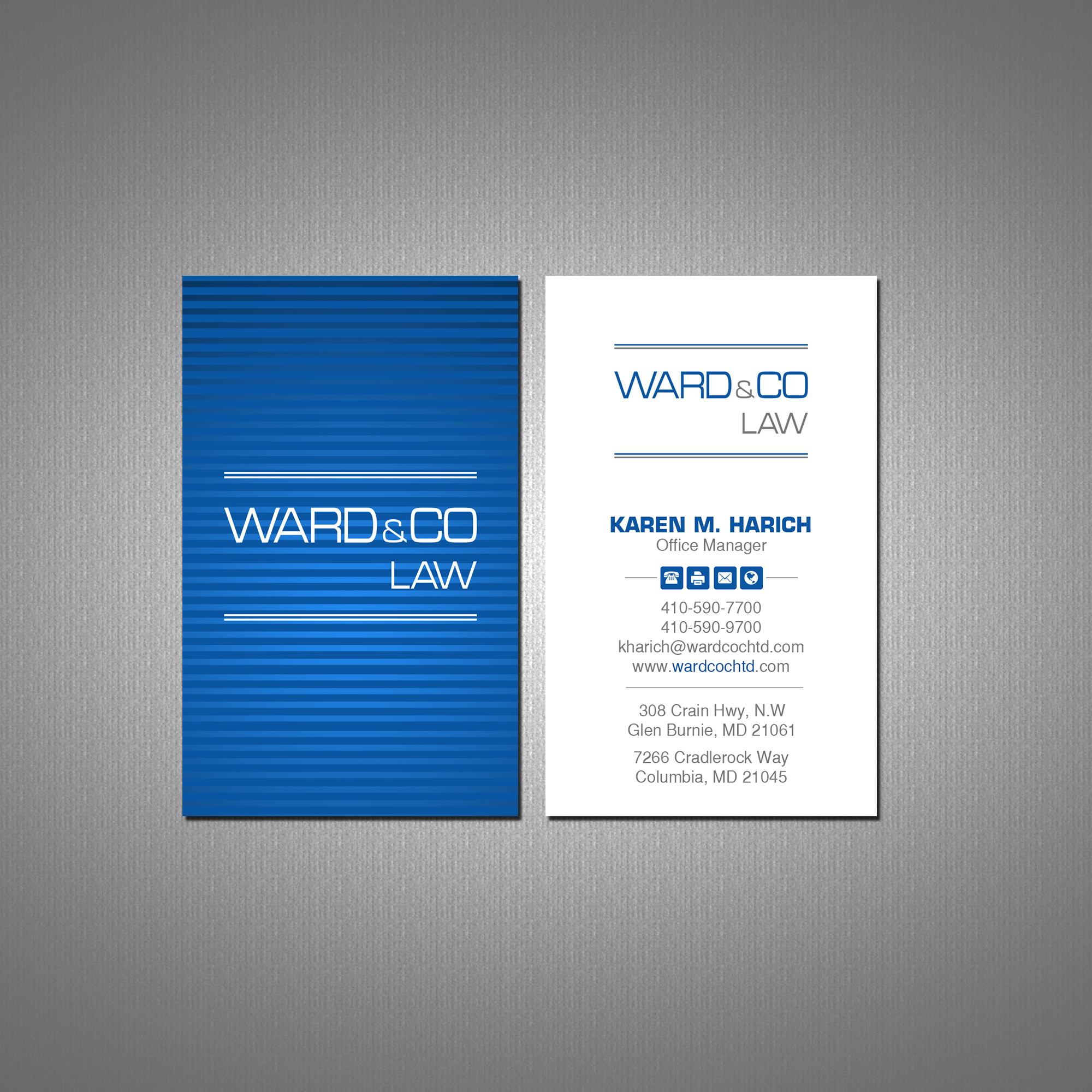 Stationery Design by Creations Box 2015 for Ward & Co Law | Design #24971267