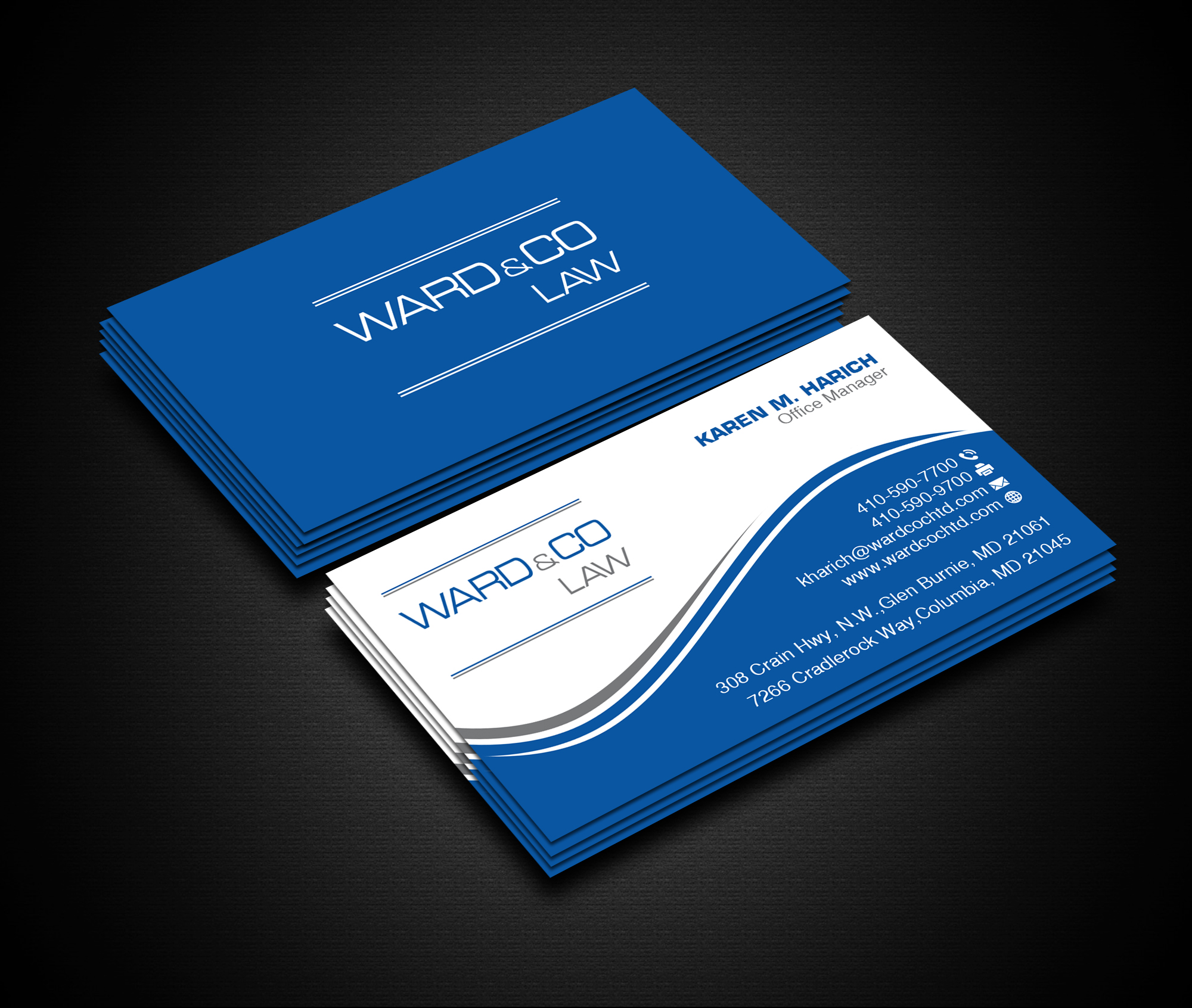 Stationery Design by Creations Box 2015 for Ward & Co Law | Design #24971270