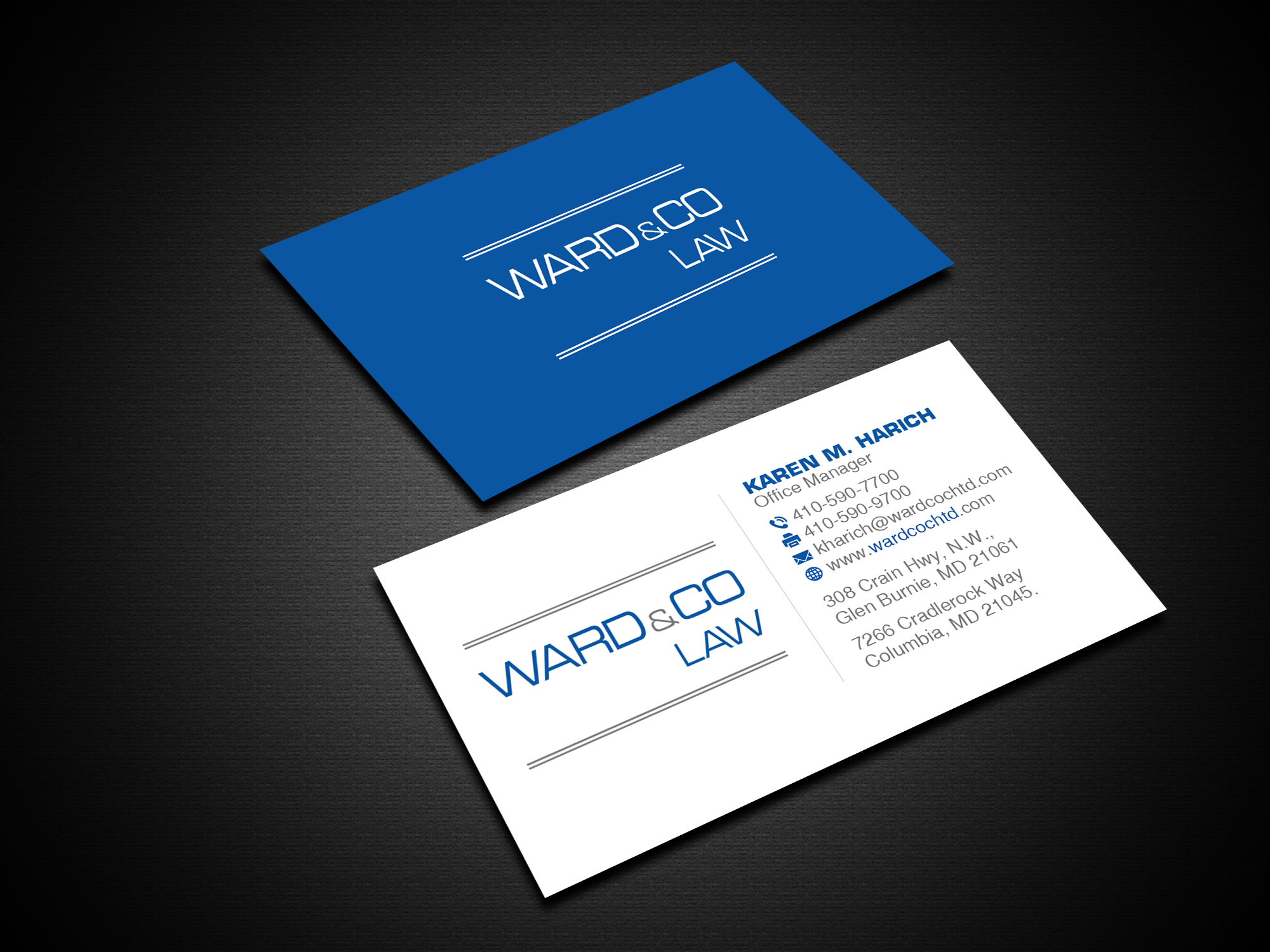 Diseño de Papelería por Creations Box 2015 para Ward & Co Law | Diseño #24971278