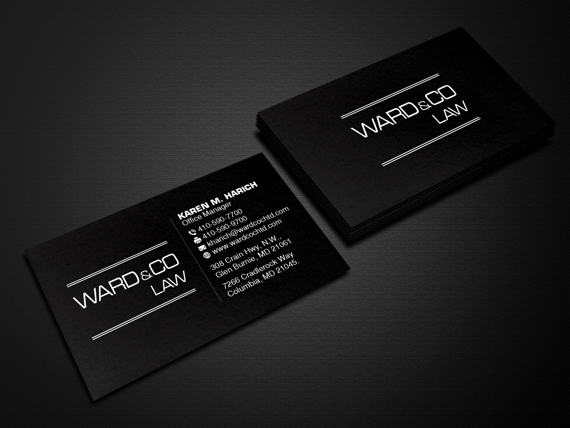 Stationery Design by Creations Box 2015 for Ward & Co Law | Design #24971286