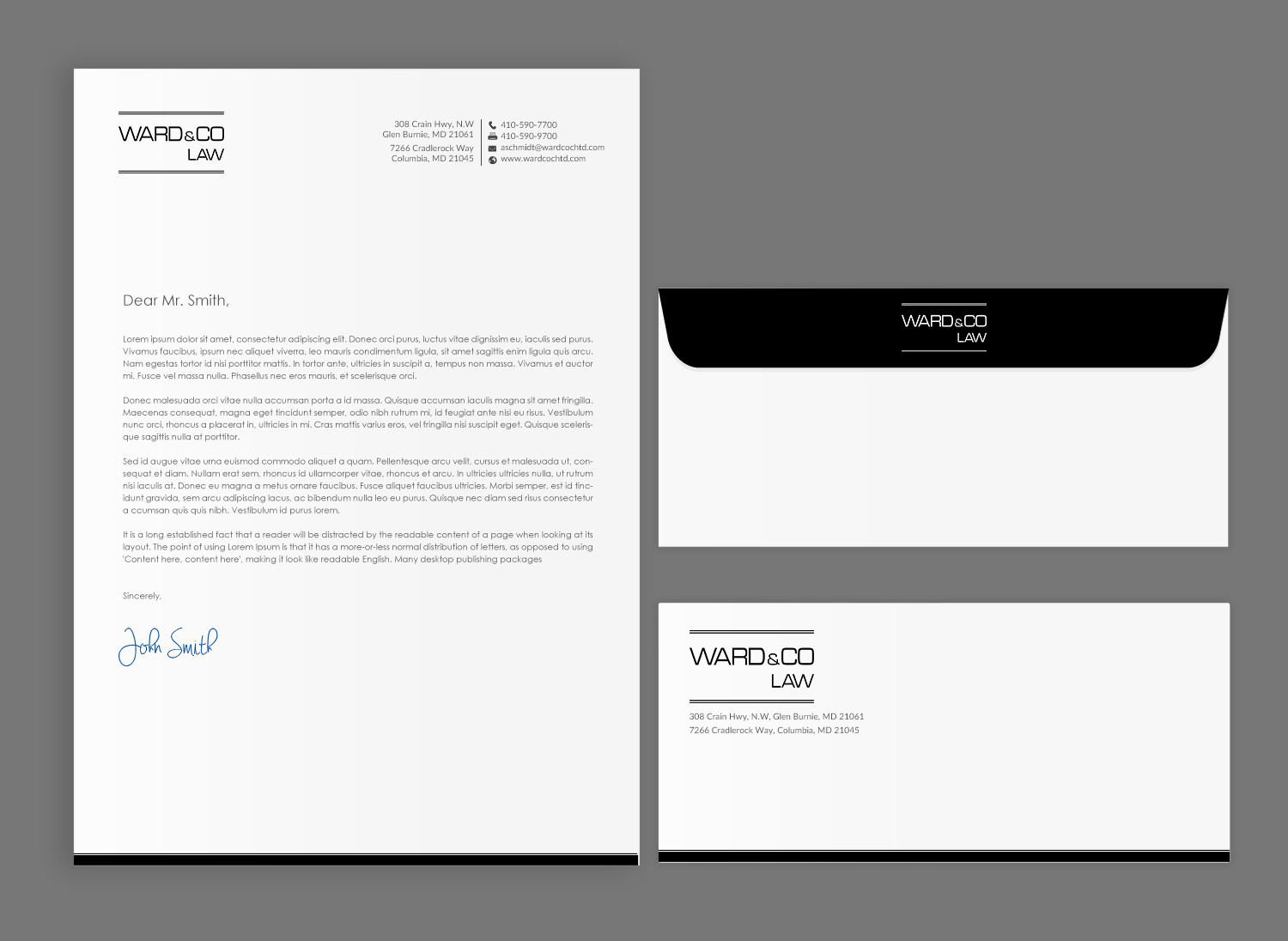 Stationery Design by chandrayaan.creative for Ward & Co Law | Design #24972595