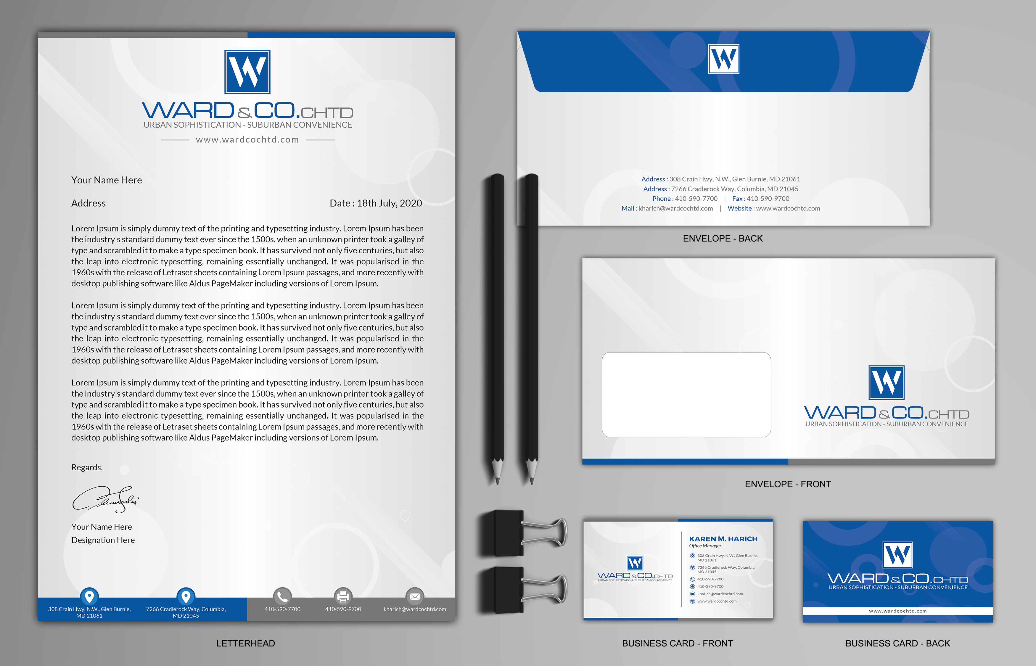 Stationery Design by SAI DESIGNS for Ward & Co Law | Design #24998814