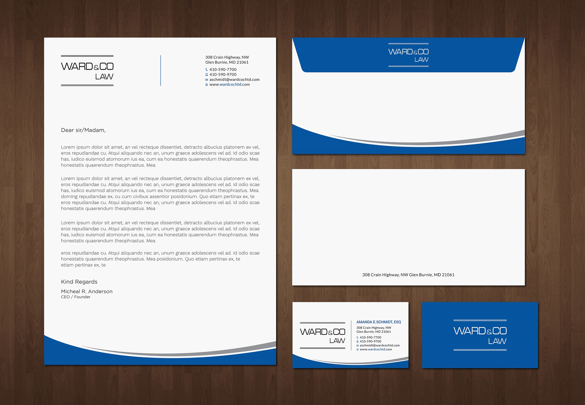 Diseño de Papelería por Tripti Ranjan Gain para Ward & Co Law | Diseño #24962929