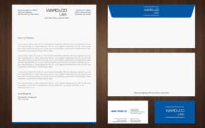 Diseño de Papelería por Tripti Ranjan Gain para Ward & Co Law | Diseño: #25027518