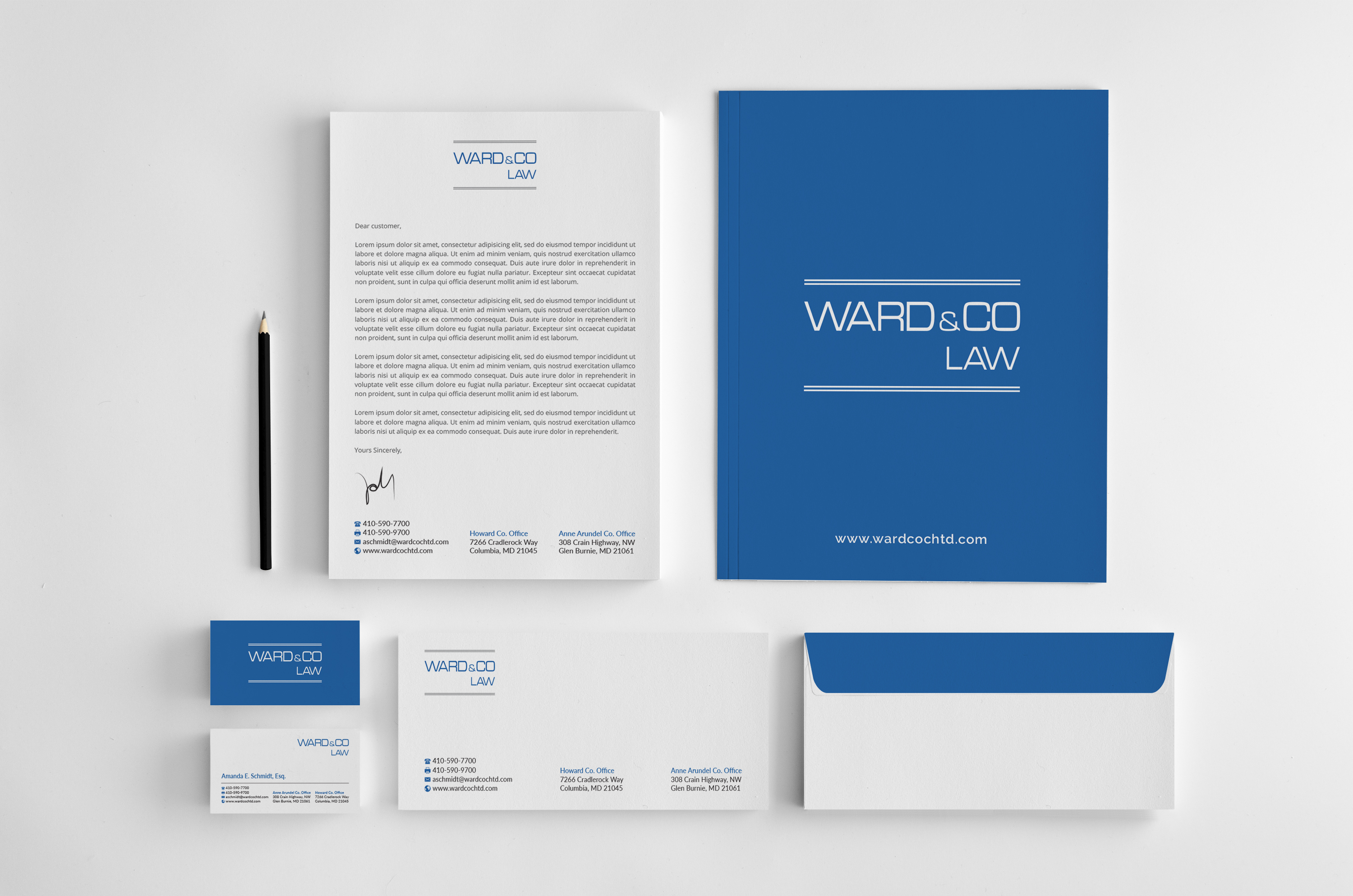 Stationery Design by R.design for Ward & Co Law | Design #24968133