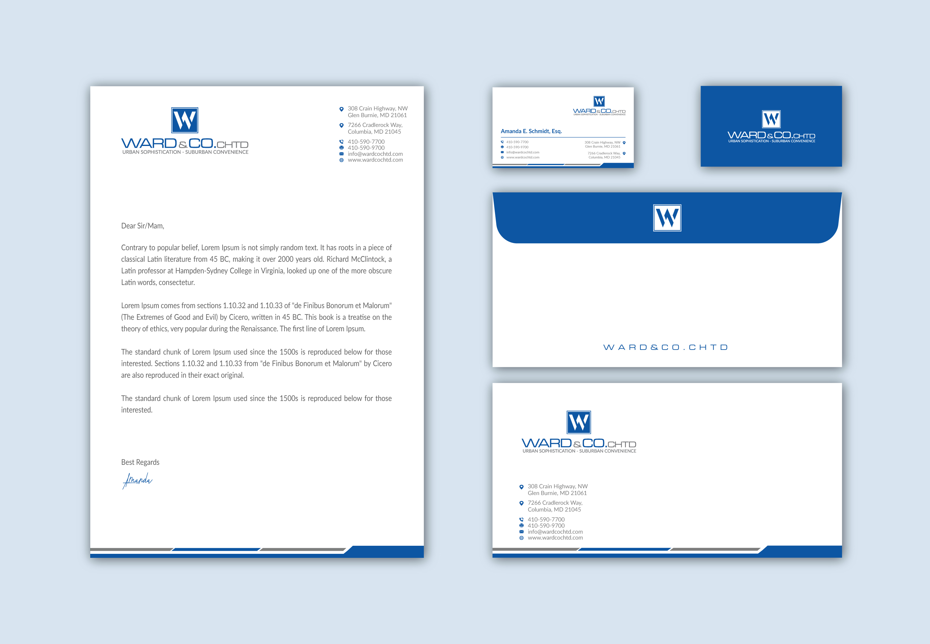 Stationery Design by Musa. A for Ward & Co Law | Design #24971086