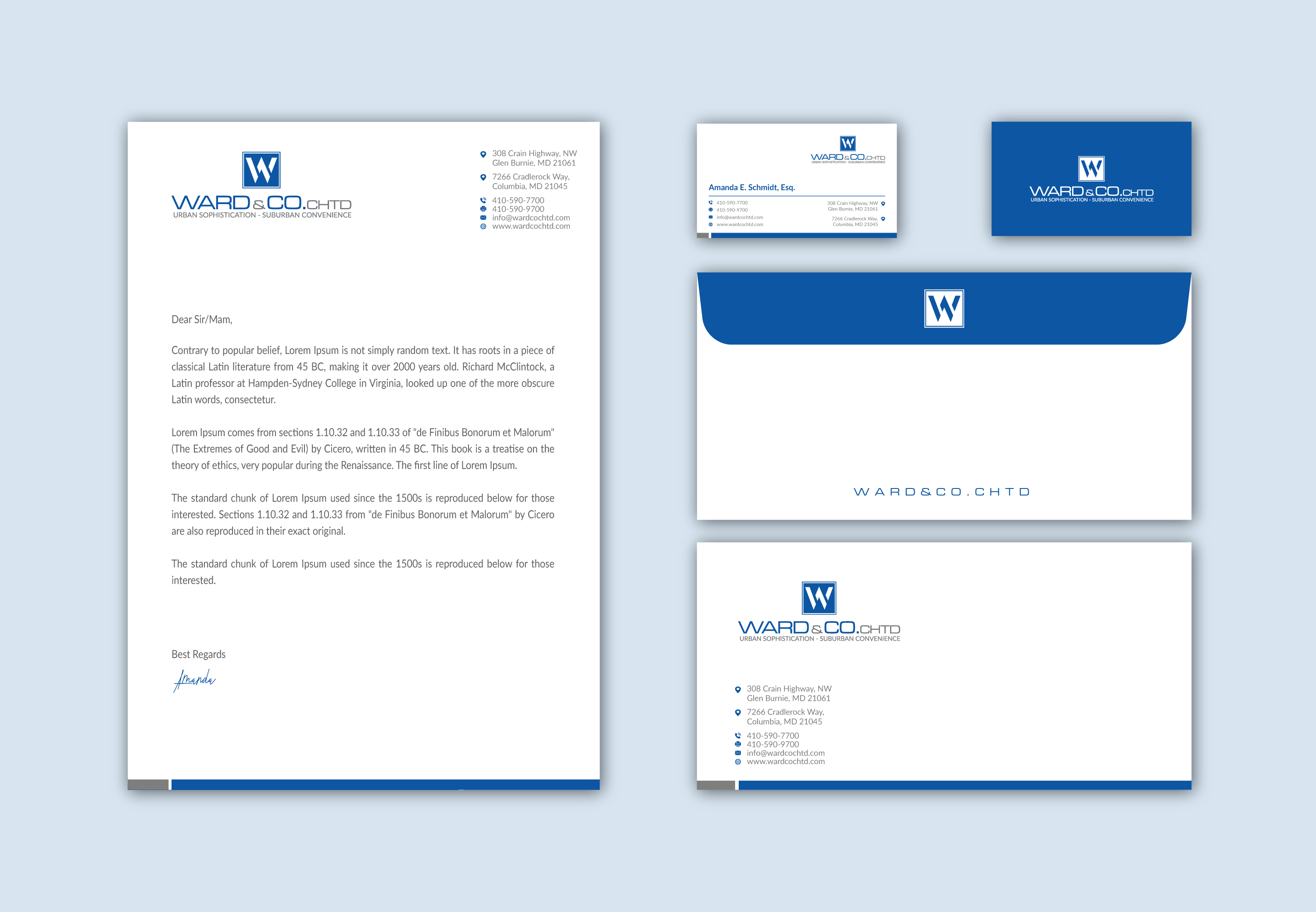 Stationery Design by Musa. A for Ward & Co Law | Design #24971089