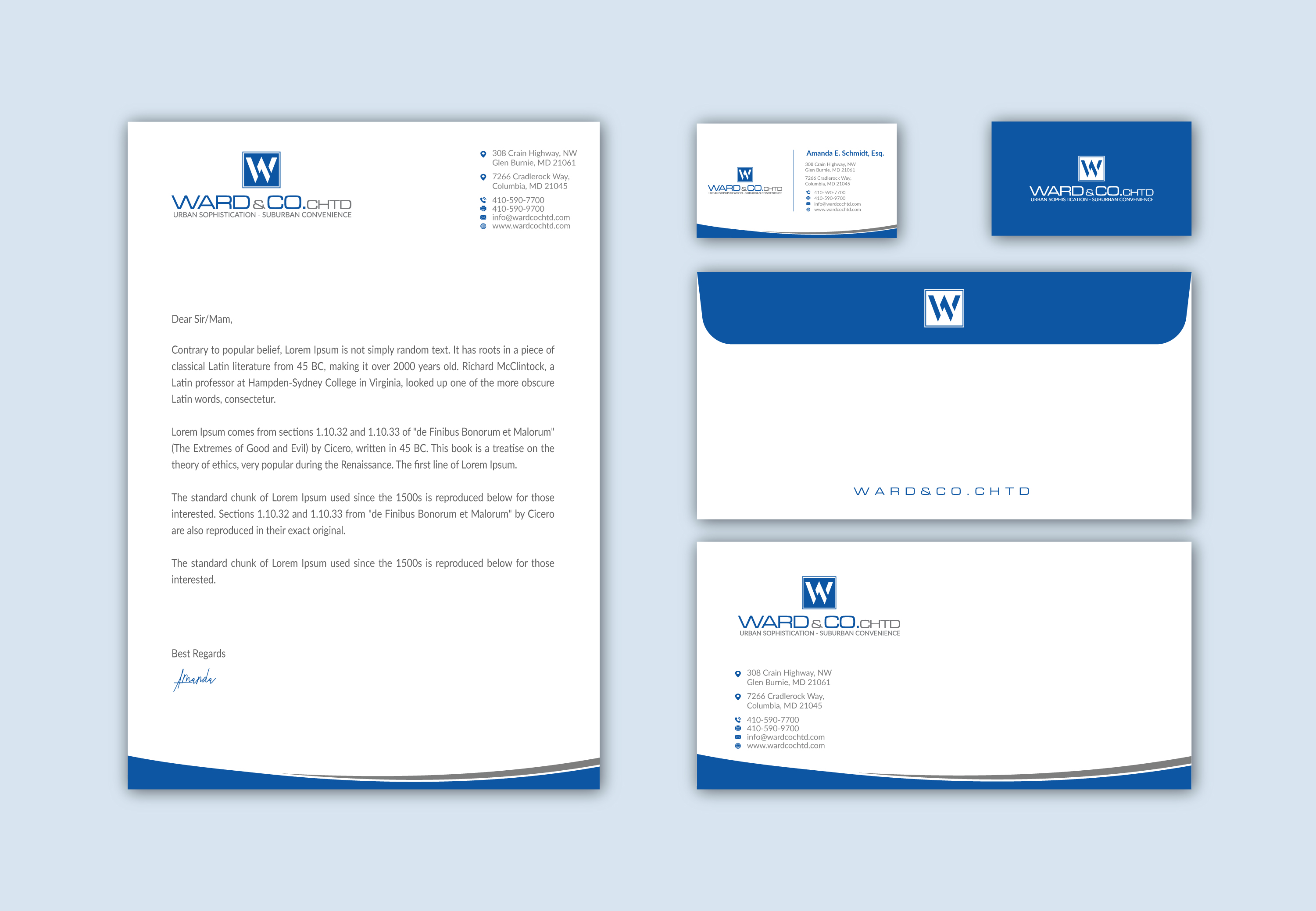 Stationery Design by Musa. A for Ward & Co Law | Design #24971108