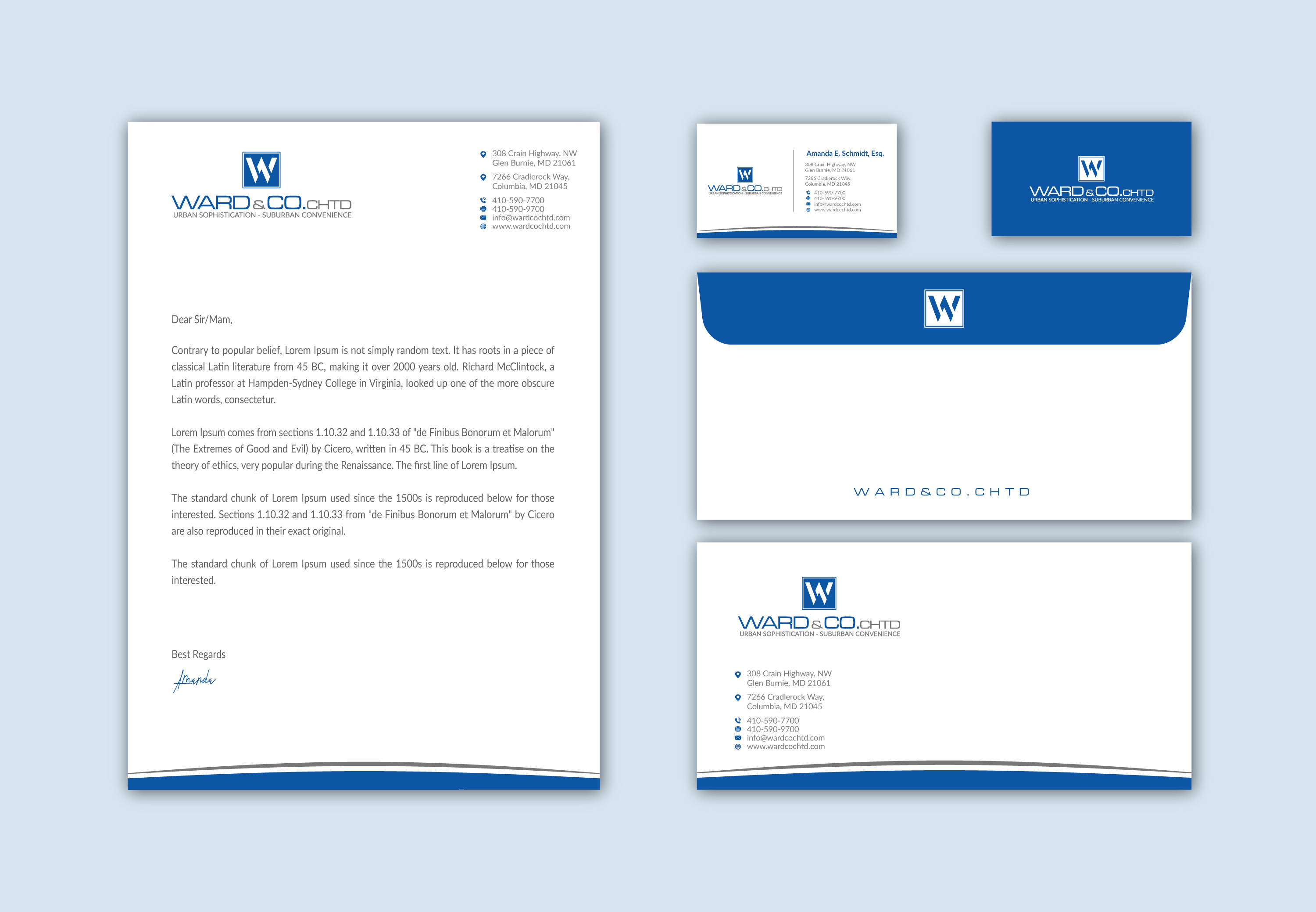 Stationery Design by Musa. A for Ward & Co Law | Design #24971110