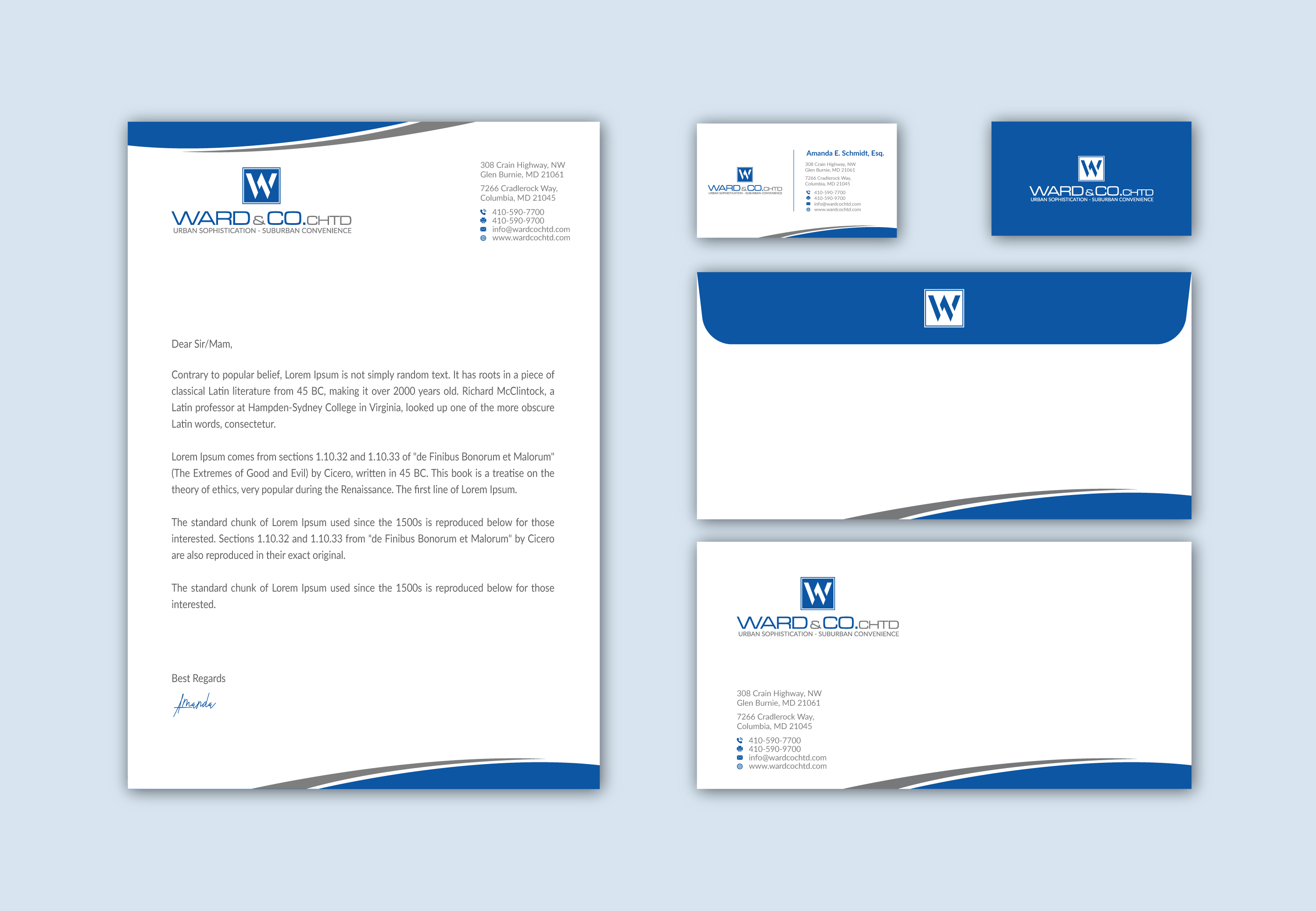 Stationery Design by Musa. A for Ward & Co Law | Design #24982088
