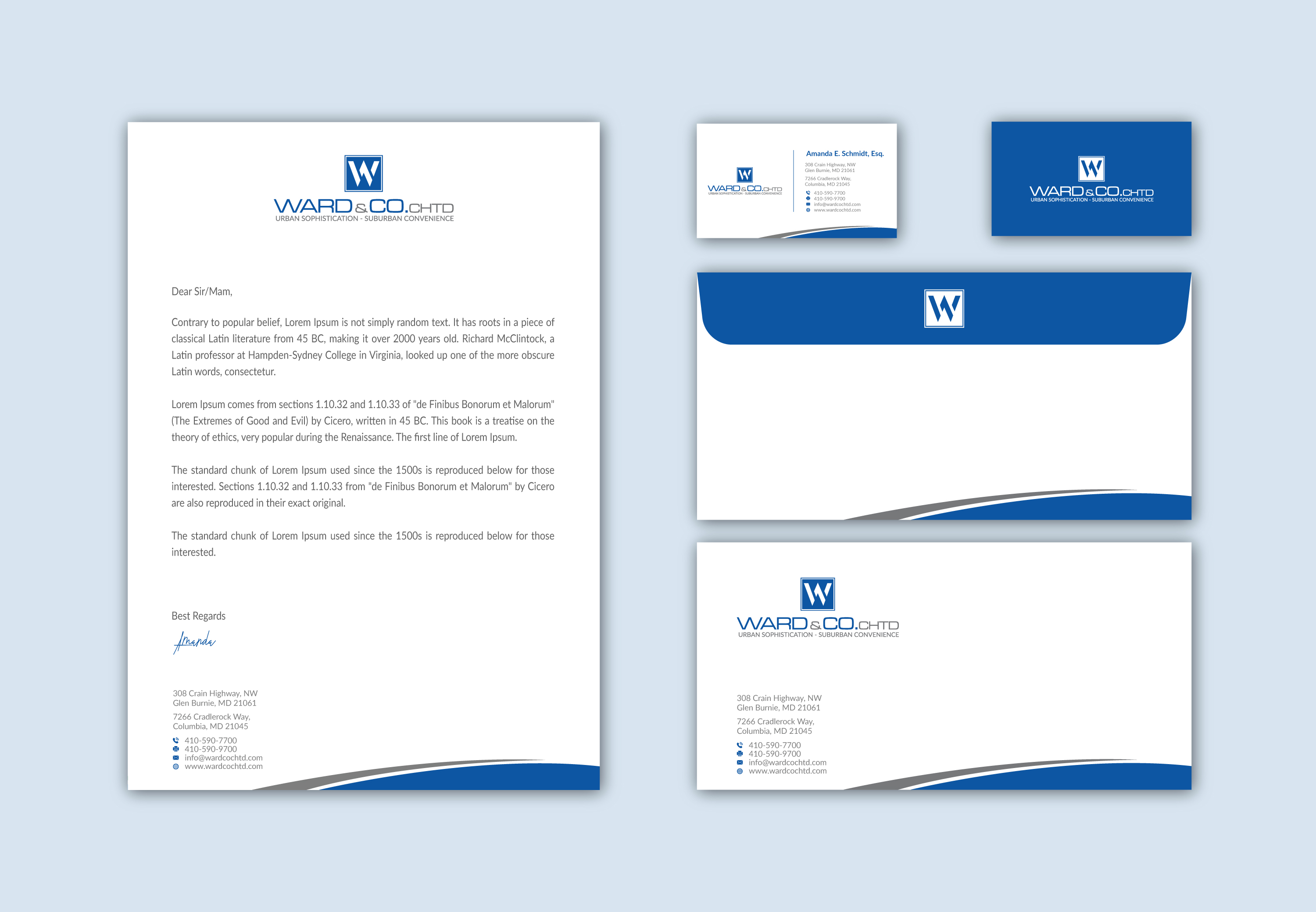 Stationery Design by Musa. A for Ward & Co Law | Design #25027629