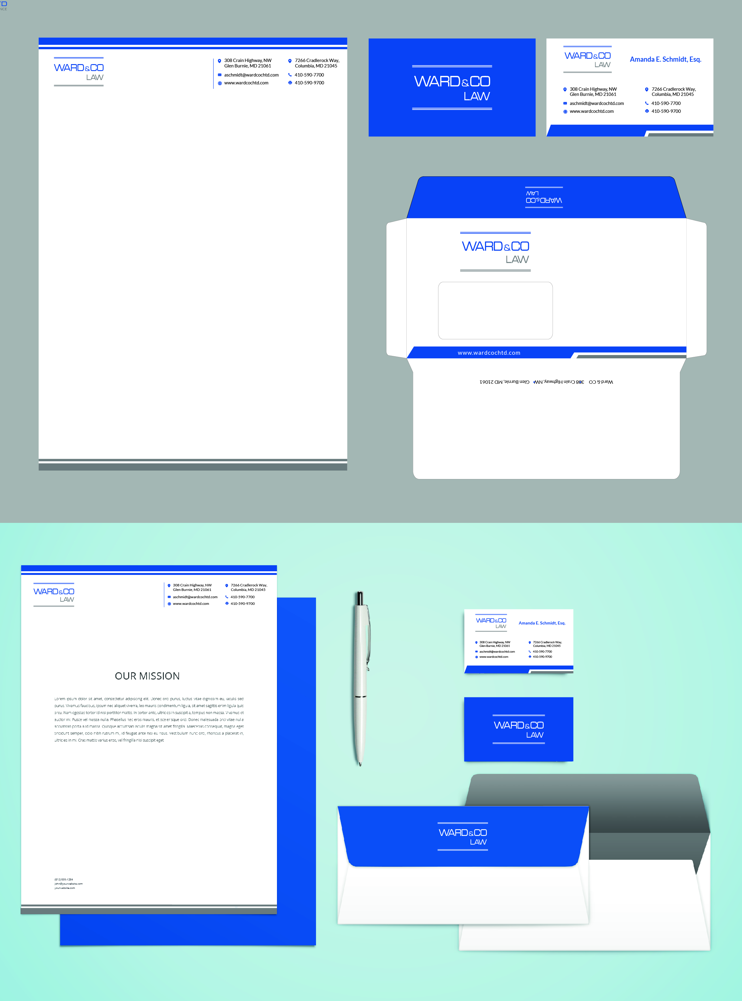 Stationery Design by Shahzad.Designs for Ward & Co Law | Design #24964533