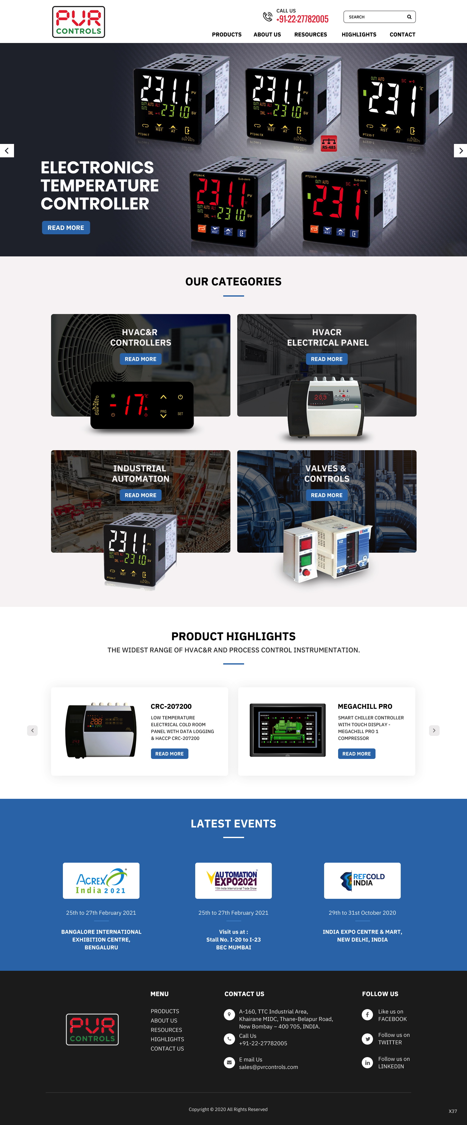 Web Design by pb for PVR Controls | Design #24965382