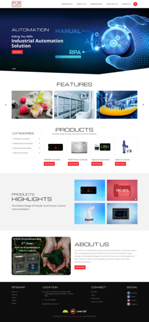 Web Design by sai.designer87 for PVR Controls | Design #24964127