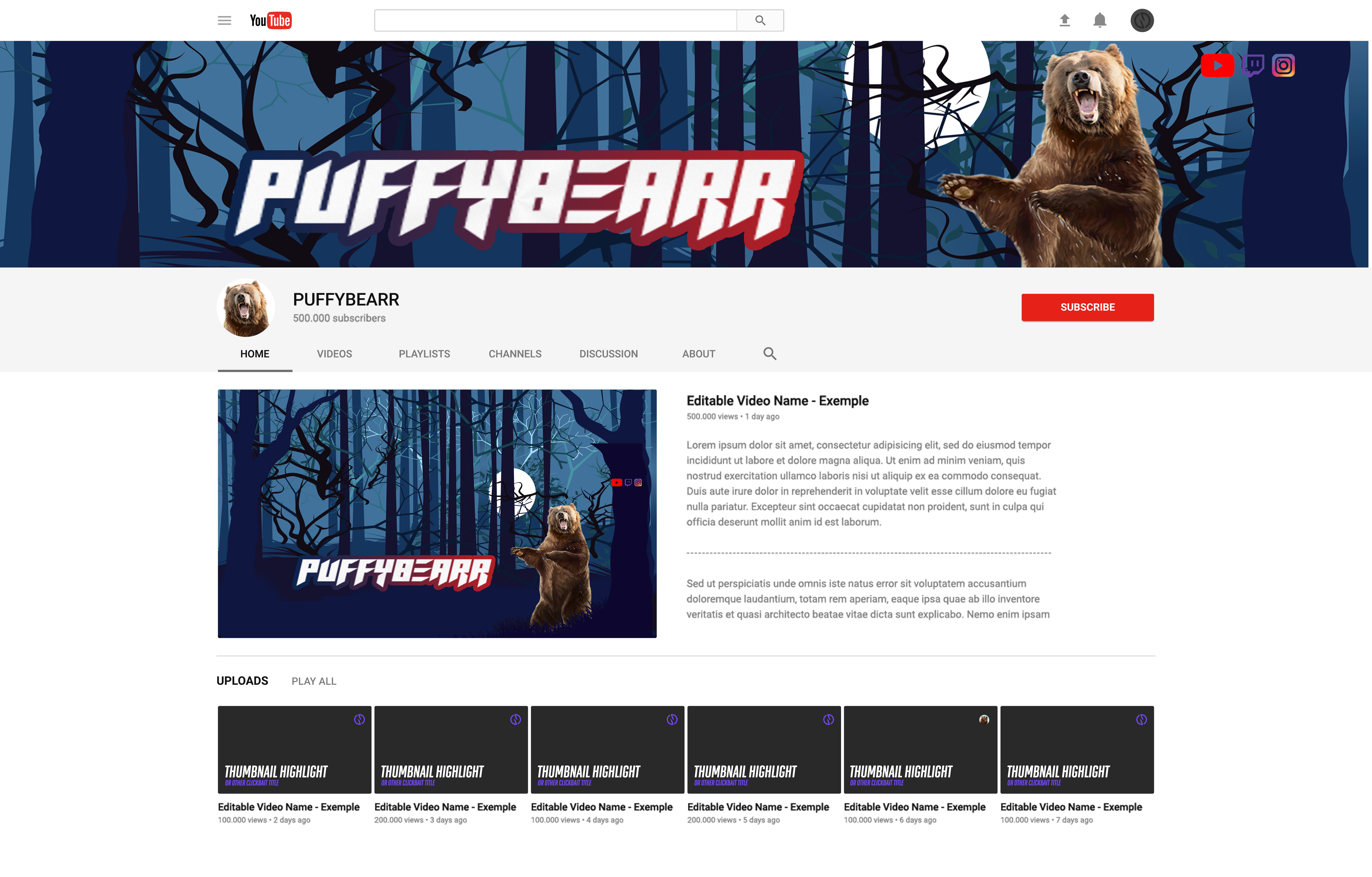 YouTube Design by Pint & Promotional Projects for this project | Design: #24993485