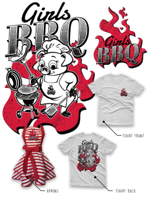 Girls BBQ | Design de T-shirt par duatitik.std
