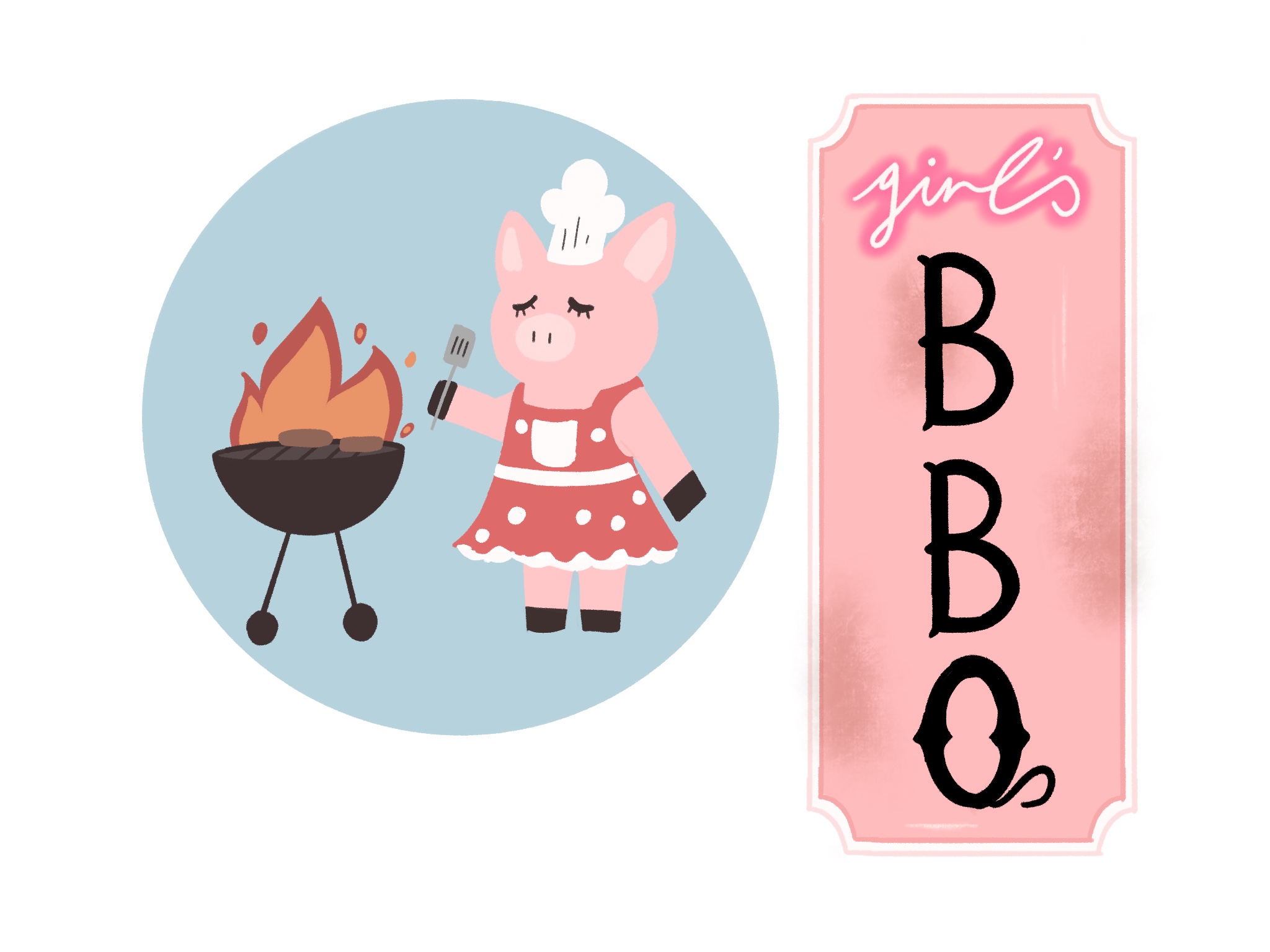 T-shirt Design by cleolewishinds26 for GirlsBBQ | Design #24966125