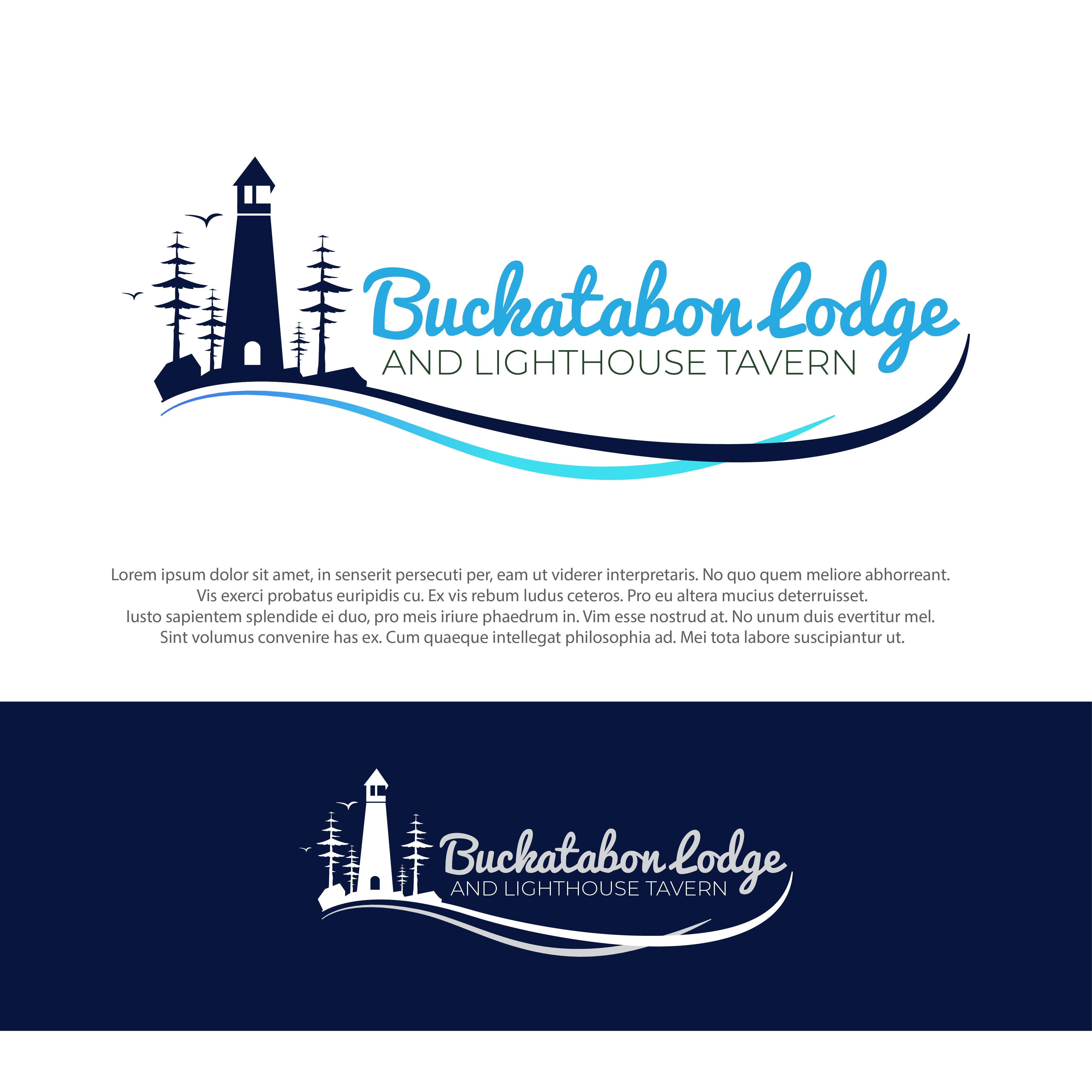 Logo Design by farady for Buckatabon Lodge and Lighthouse Inn | Design #25017484