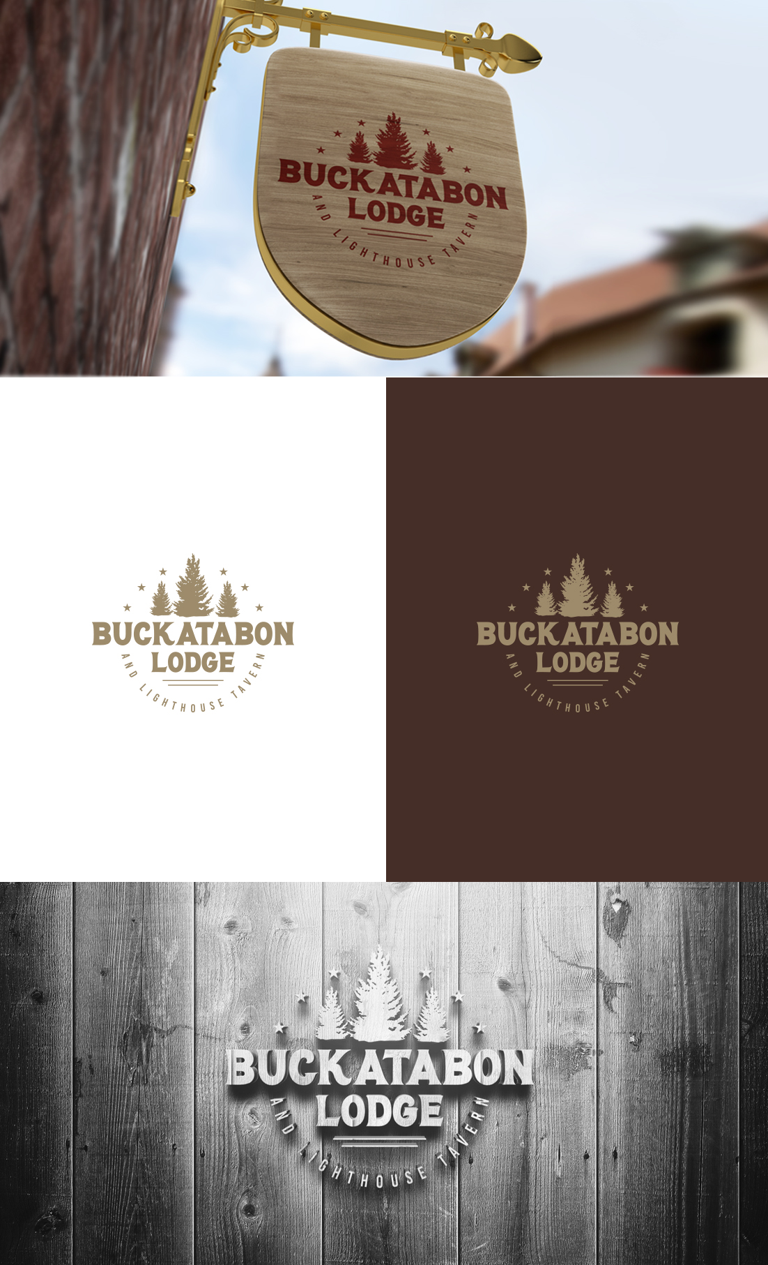 Logo Design by GLDesigns for Buckatabon Lodge and Lighthouse Inn | Design #24963874