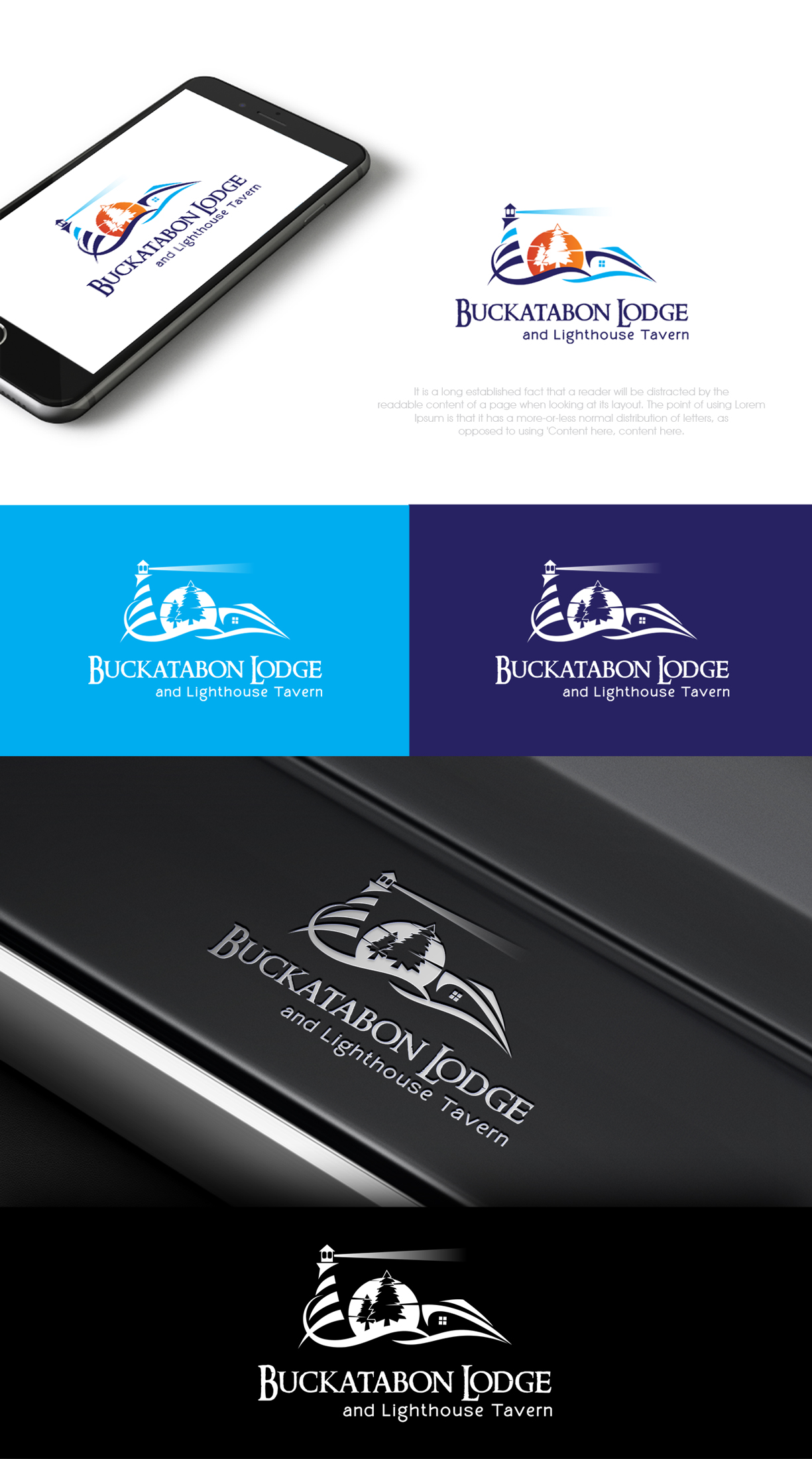 Logo Design by SL Designer for Buckatabon Lodge and Lighthouse Inn | Design #24973510