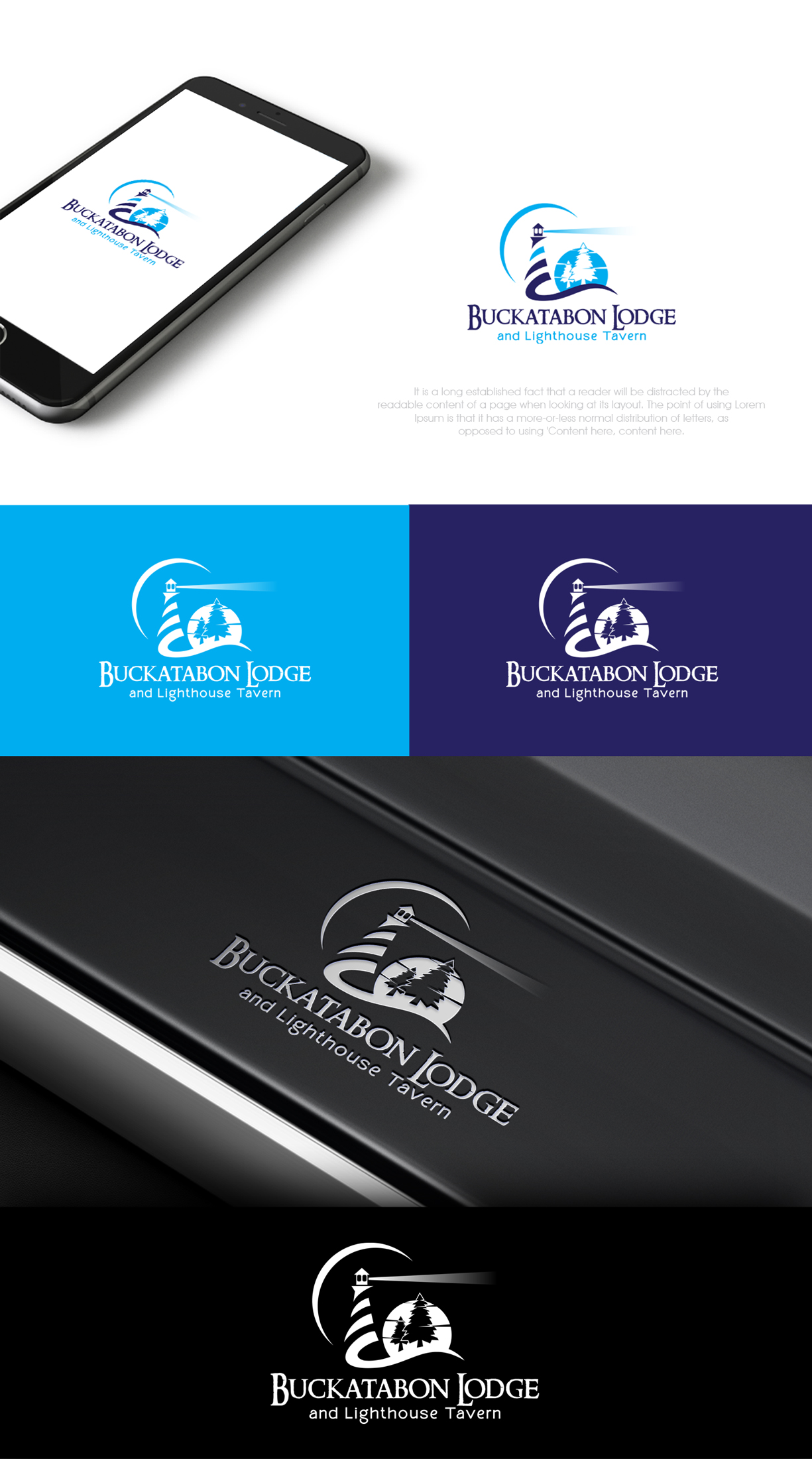 Logo Design by SL Designer for Buckatabon Lodge and Lighthouse Inn | Design #24973514