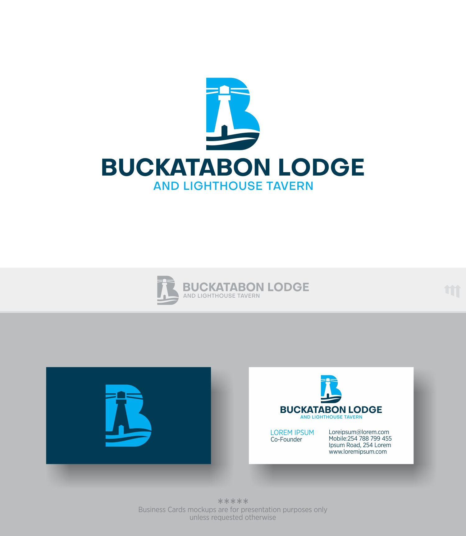 Logo Design by MBARO for Buckatabon Lodge and Lighthouse Inn | Design #24988959