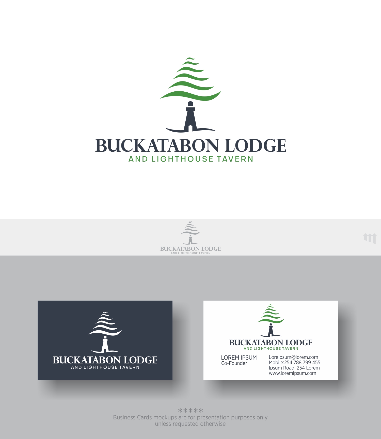 Logo Design by MBARO for Buckatabon Lodge and Lighthouse Inn | Design #24988960