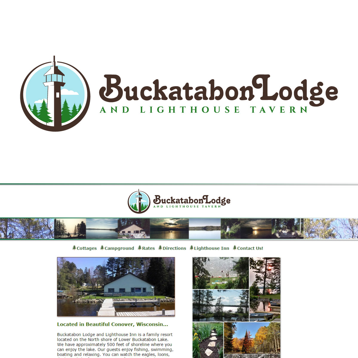 Logo Design by J sikder for Buckatabon Lodge and Lighthouse Inn | Design #24962115