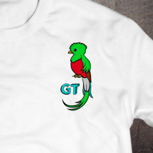 Guatemalan Bird sitting on pocket design, bright and elegant  | Diseño de Camiseta por Abiyoso28