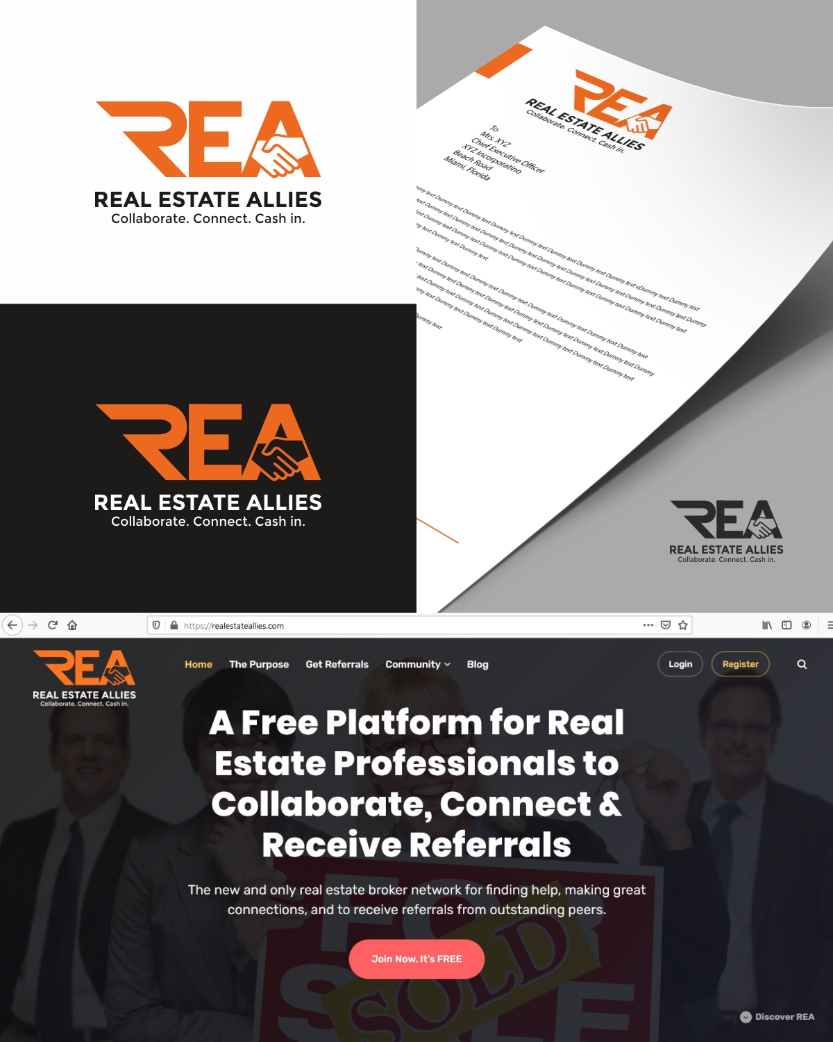 Logo Design by Regh Element for RED EMPRESARIO | Design #24990707