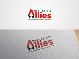 Logo Name:  Real Estate Allies       Slogan: Brokers helping brokers Level Up. | Logo Design by Kornelius - Lahalah