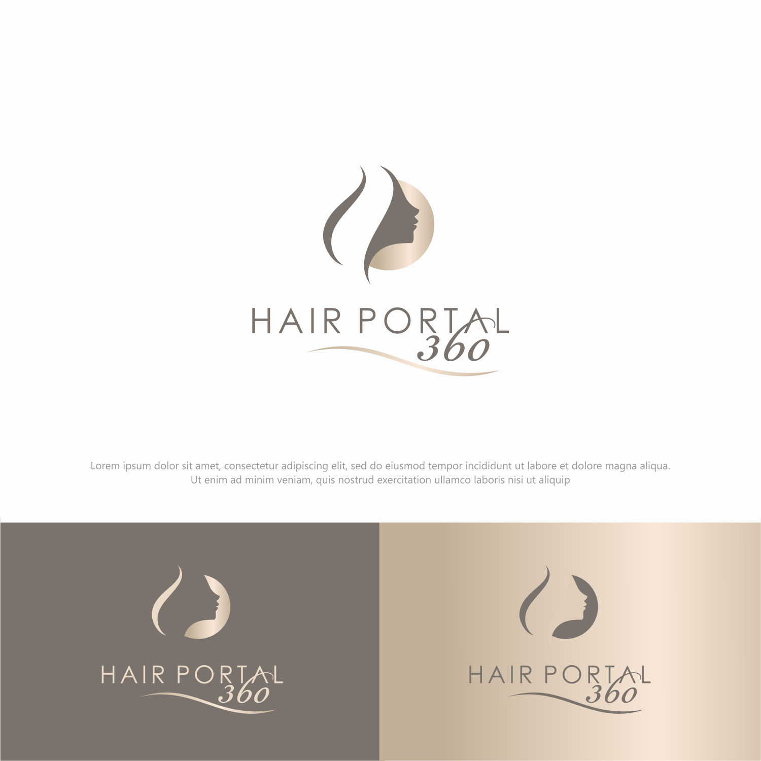 Logo Design by ThiagoB for Hair portal 360 | Design #24962990