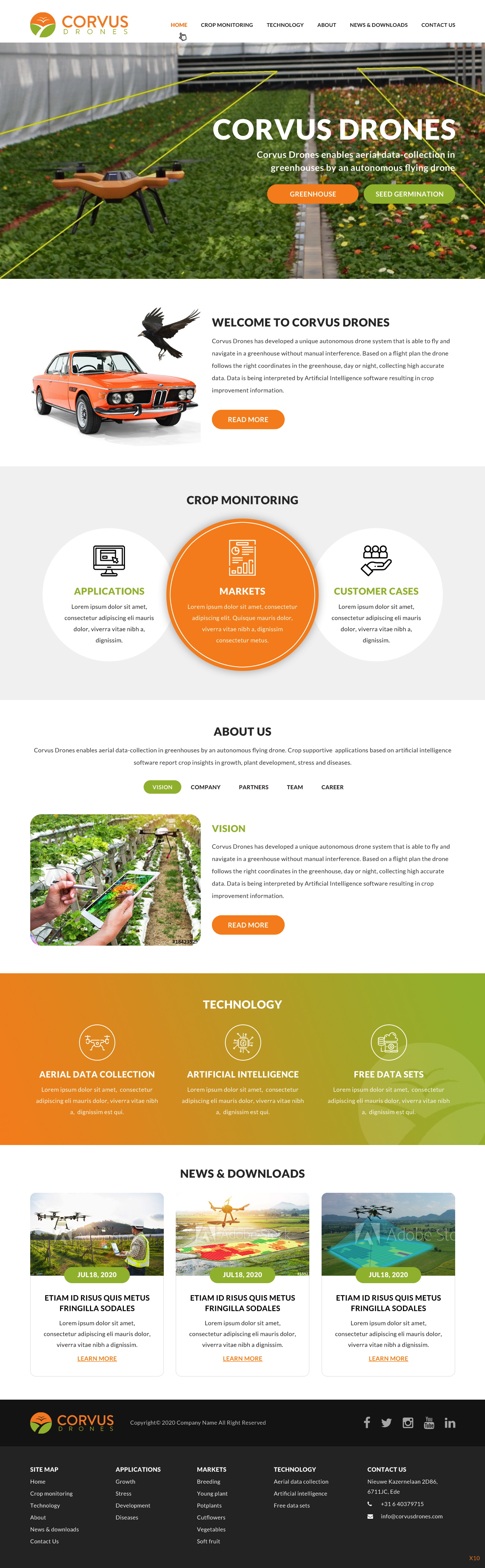 Web Design by pb for Corvus Drones BV | Design #24983731