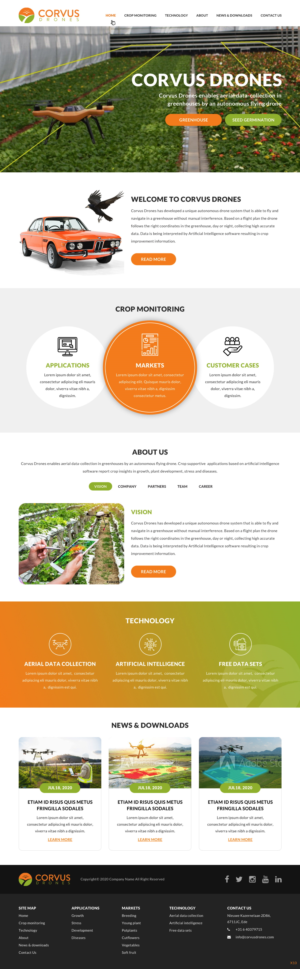 Web Design by pb for Corvus Drones BV | Design: #24983731