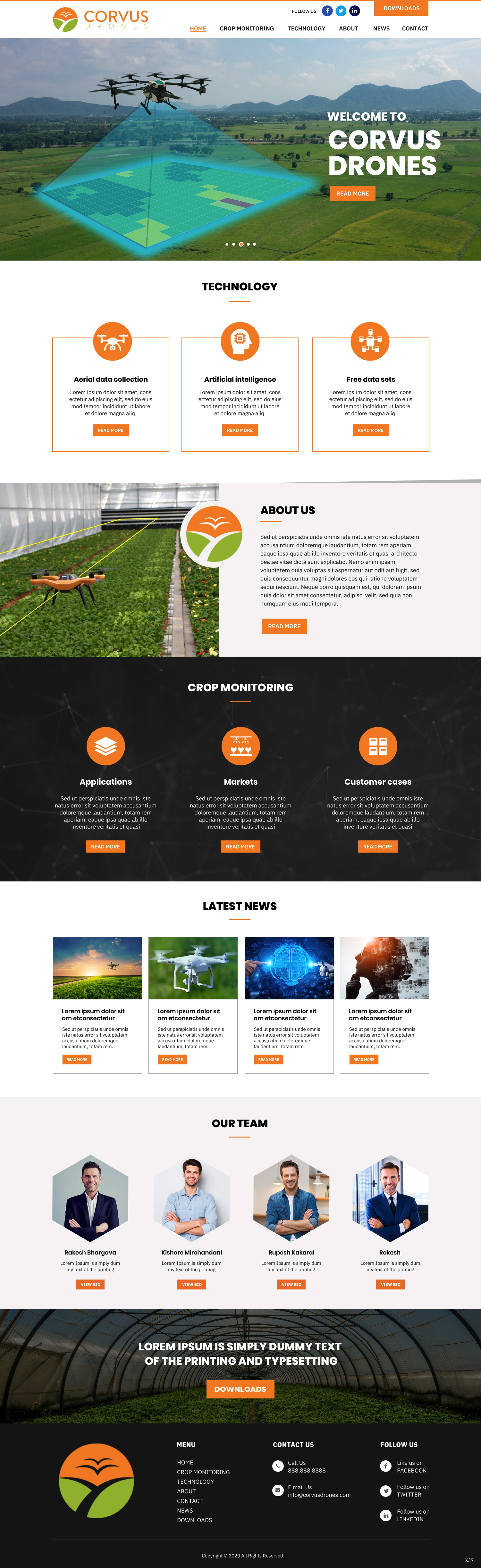 Diseño Web por pb para Corvus Drones BV | Diseño #24983732