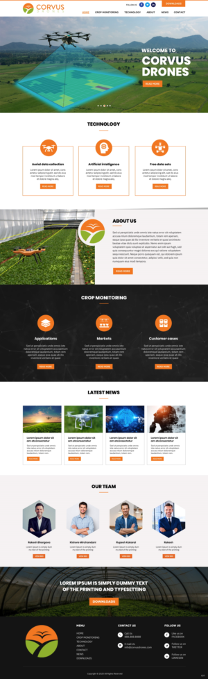 Web Design by pb for Corvus Drones BV | Design: #24983732