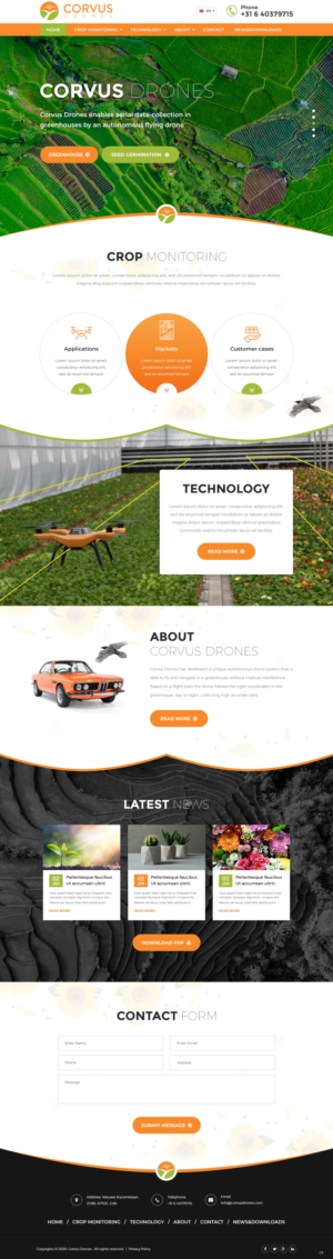 Web Design by pb for Corvus Drones BV | Design: #24983733