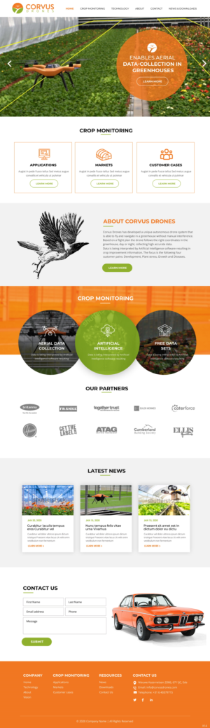Web Design by pb for Corvus Drones BV | Design: #24991883