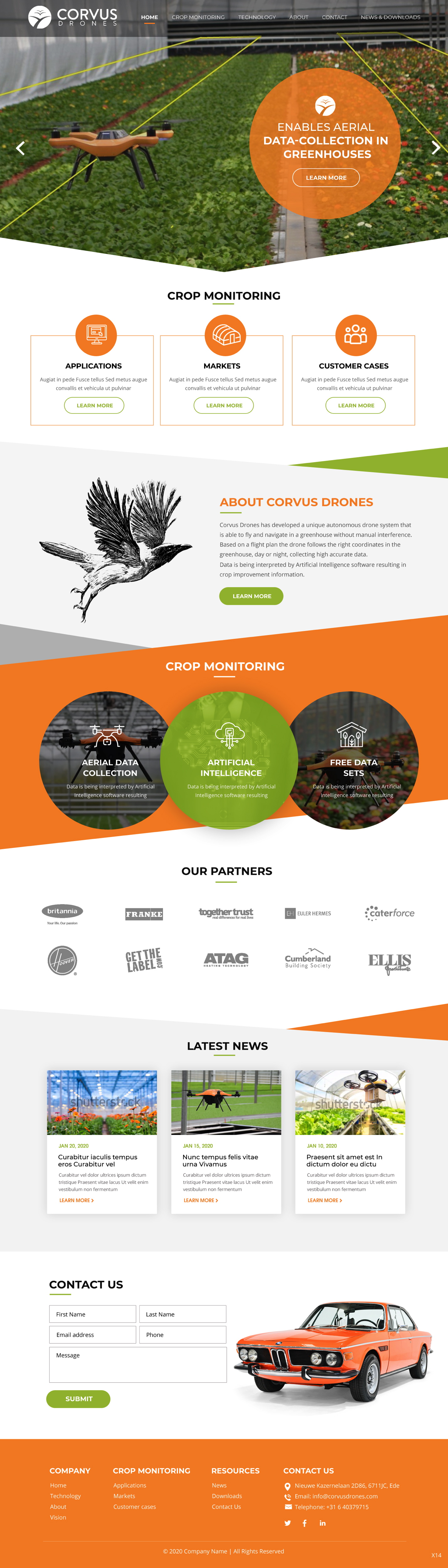 Web Design by pb for Corvus Drones BV | Design #24991884