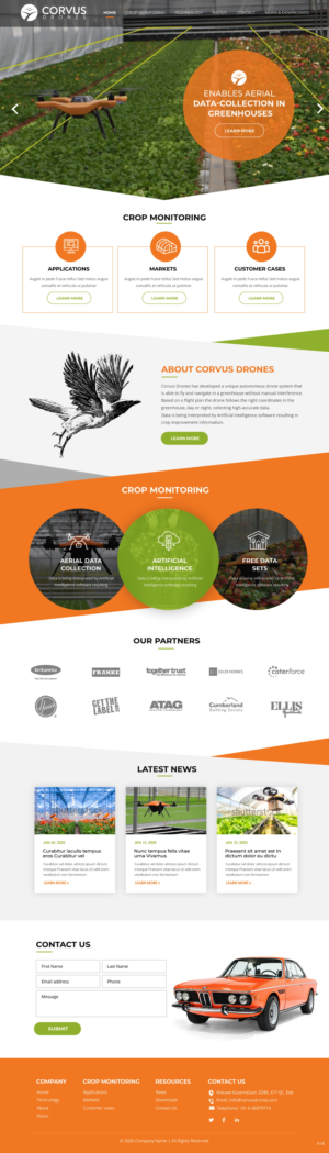 Web Design by pb for Corvus Drones BV | Design: #24991884